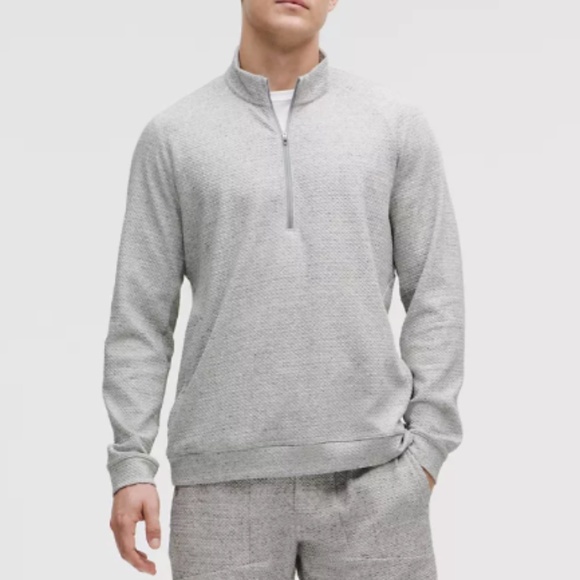 lululemon athletica Other - New without Tags Men's Large lululemon Textured Double-Knit Cotton Half Zip